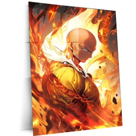 One Punch Man - Saitama Metal Poster
