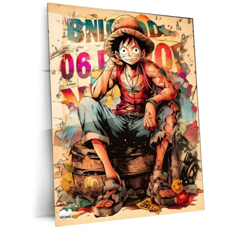 Onepiece Luffy Anime Metal Print
