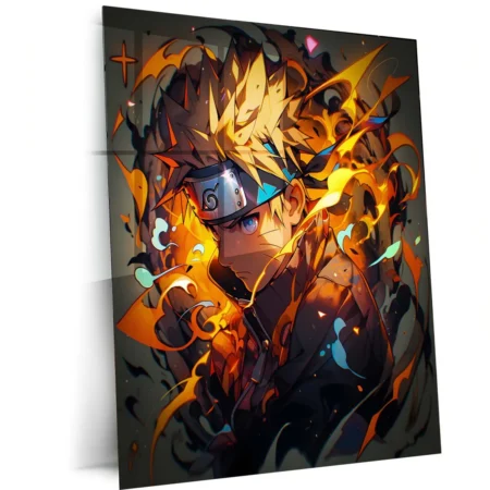 Naruto Uzumaki Anime Metal Print