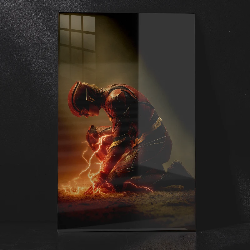 The Flash Striking Pose – DC Superhero Metal Poster