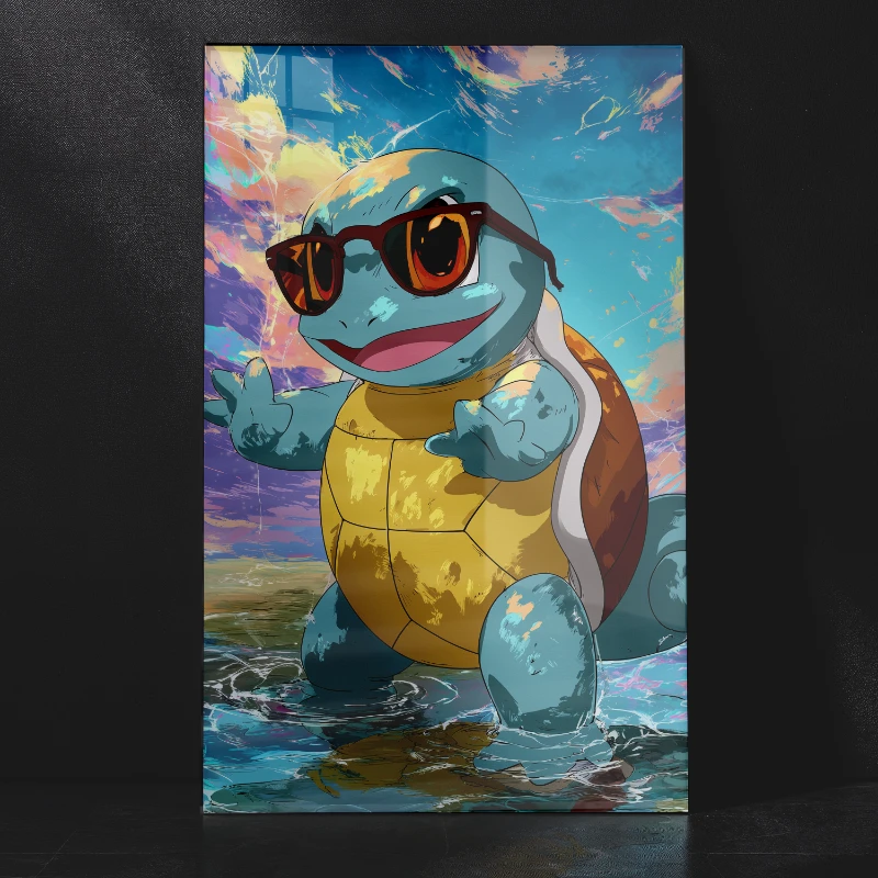 Squirtle Squad – Cool Shades Pokémon Metal Poster