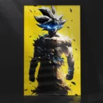 Ultra Instinct Goku Wall Art DBZ Metal Wall Poster