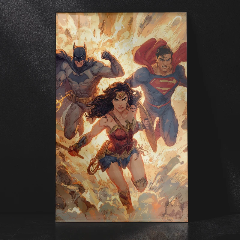 Justice League Wonder Woman – Fierce Warrior Metal Print