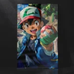 Ash Ketchum Champion Pose – Pokémon Metal Poster