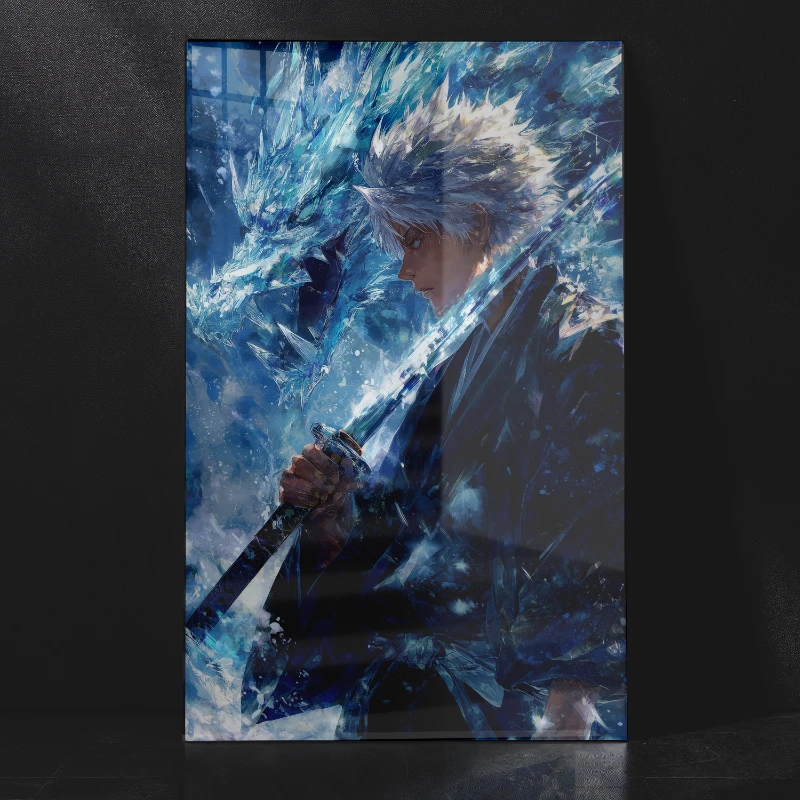 Captain Hitsugaya Ice Dragon Metal Wall Poster