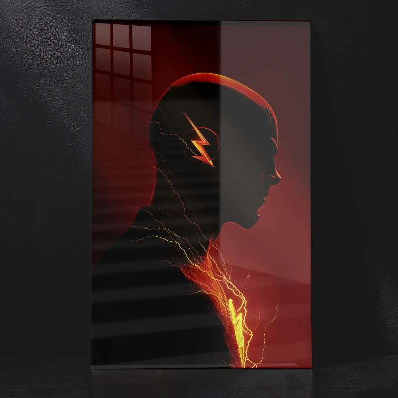 Cinematic Flash Metal Poster – Hero in Motion