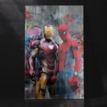 Marvel Iron Man and Spider-Man Superhero Duo Metal Poster
