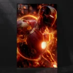 Iron Man – Majestic Golden Glow Metal Poster