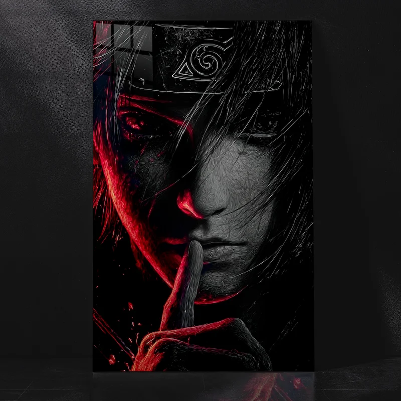 Itachi Uchiha Sharingan Close-Up Metal Poster
