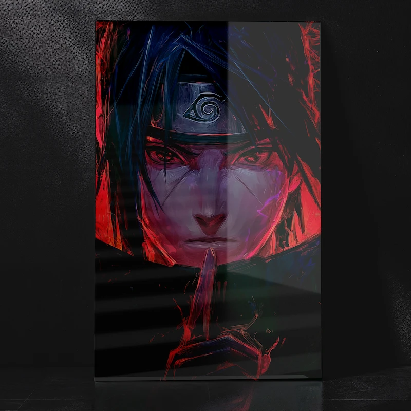 Naruto Shippuden Itachi Uchiha Intense Stare Metal Poster
