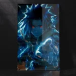 Naruto Shippuden Sasuke Uchiha Dark Power Pose Metal Poster