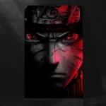 Naruto Uzumaki Intense Red Aura Close Up Metal Poster