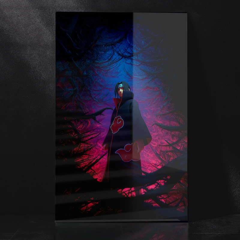 Legendary Itachi Uchiha Akatsuki Mangekyō Sharingan Master Naruto Art Metal Poster