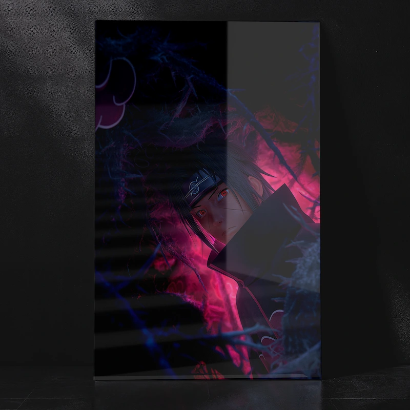 Mangekyō Genjutsu Master Itachi Uchiha The Dark Hero Ninja Metal Poster