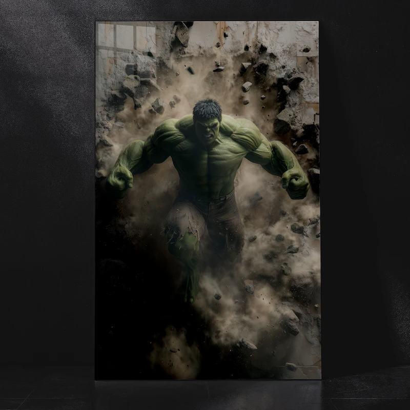 Hulk Ground Smash Marvel Wall Art Metal Poster