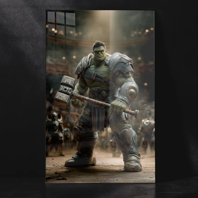 Gladiator Hulk in Armor Marvel Epic Battle Metal Poster