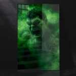 Furious Hulk Screaming with Green Energy Marvel Metal Poster