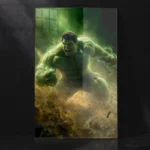 The Incredible Hulk Energy Burst Action Scene Metal Poster