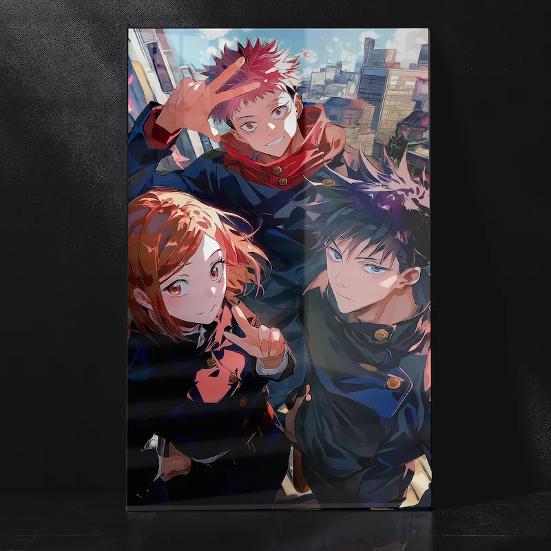Jujutsu Kaisen Team 1st Year Students Metal Poster