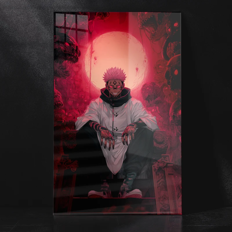 Ryomen Sukuna The King of Curses Dark Aura Metal Poster