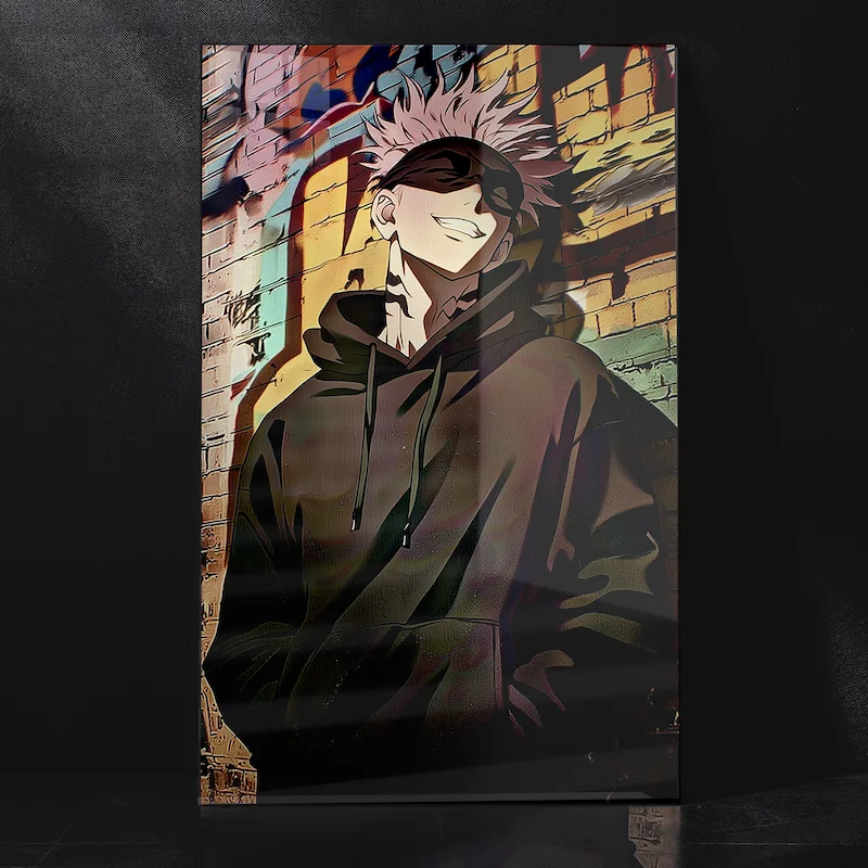 Gojo Satoru Jujutsu Kaisen Painted Style Metal Poster