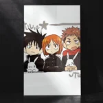 Epic Jujutsu Kaisen Trio Yuji, Nobara and Megumi Metal Poster