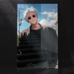 Gojo Satoru Relaxed Aura Anime Metal Poster