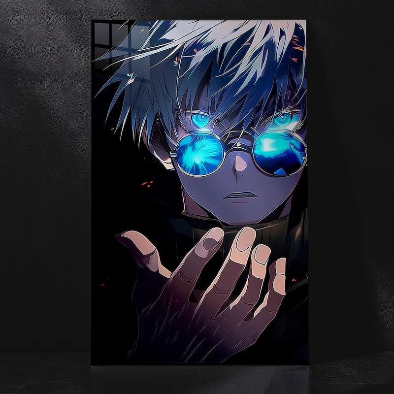 Gojo Satoru Calm but Deadly Metal Poster