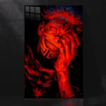 Cursed King Sukuna Creepy Smile Metal Poster