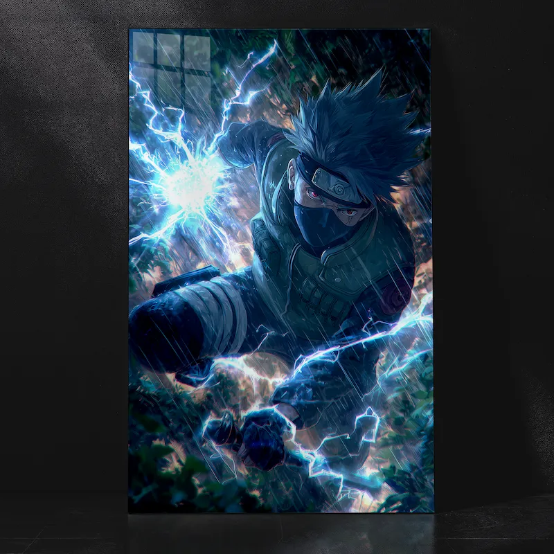 Kakashi Hatake Lightning Blade Metal Poster