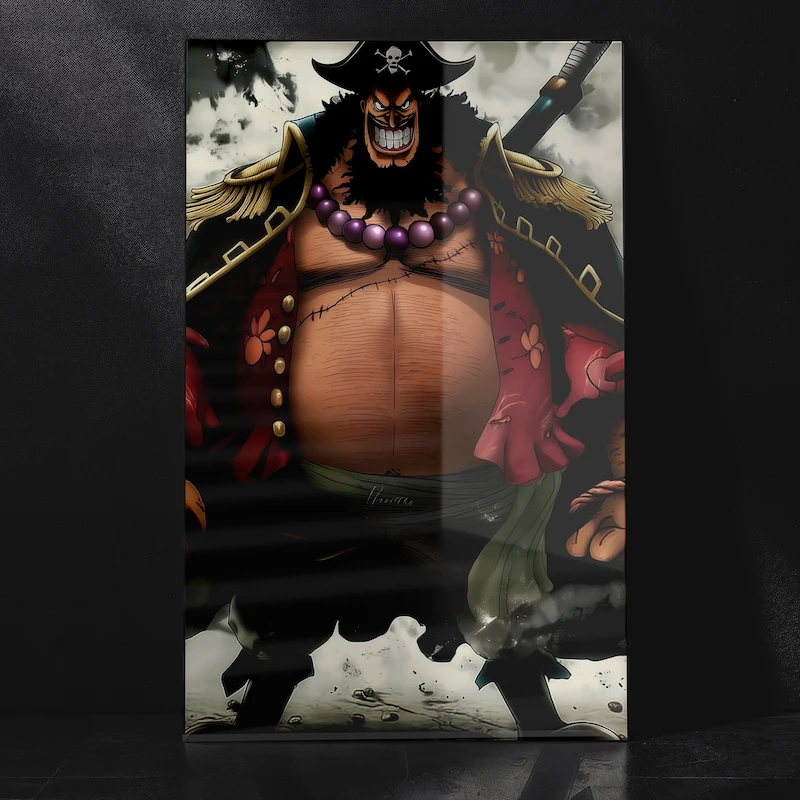 Infamous Pirate King Rival Zehahaha Blackbeard The Great Villain Metal Poster