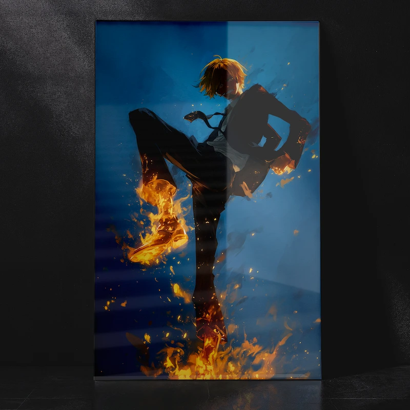 Sanji Elegant Standing Pose Pirate Cook Metal Poster