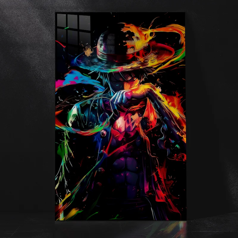 Monkey D. Luffy One Piece Artistic Style Metal Poster