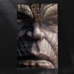 Thanos Legendary Marvel Villain Infinity Gauntlet Glow Face Metal Poster