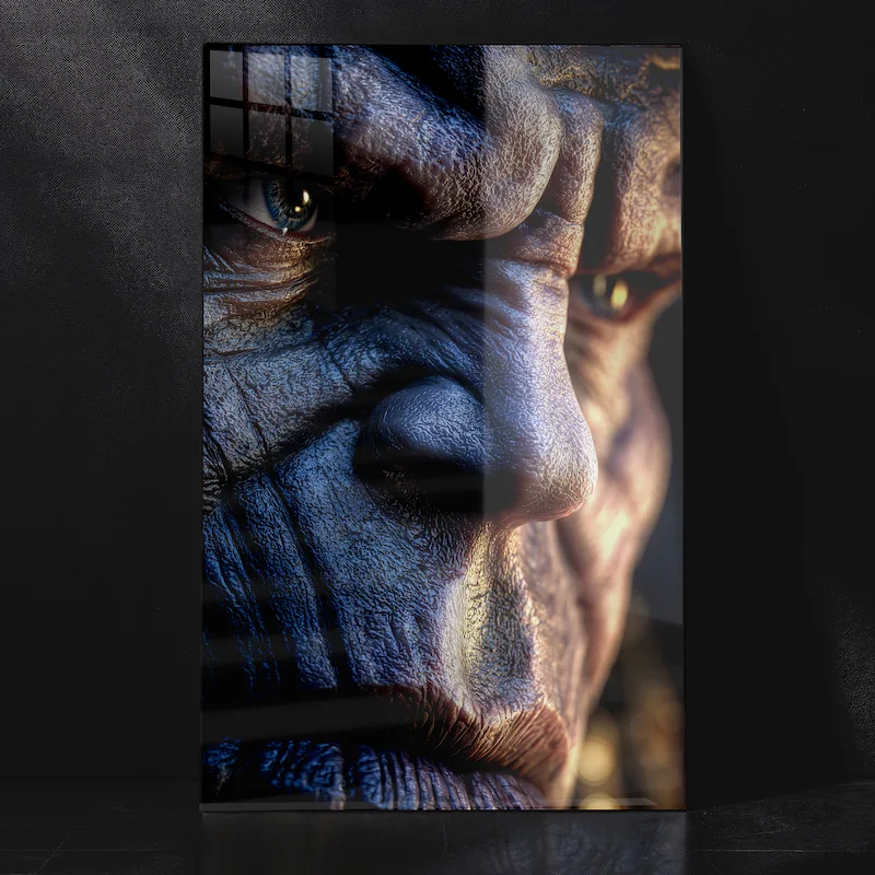 Thanos Marvel Cinematic Universe Mad Titan Powerful Face Look Metal Poster