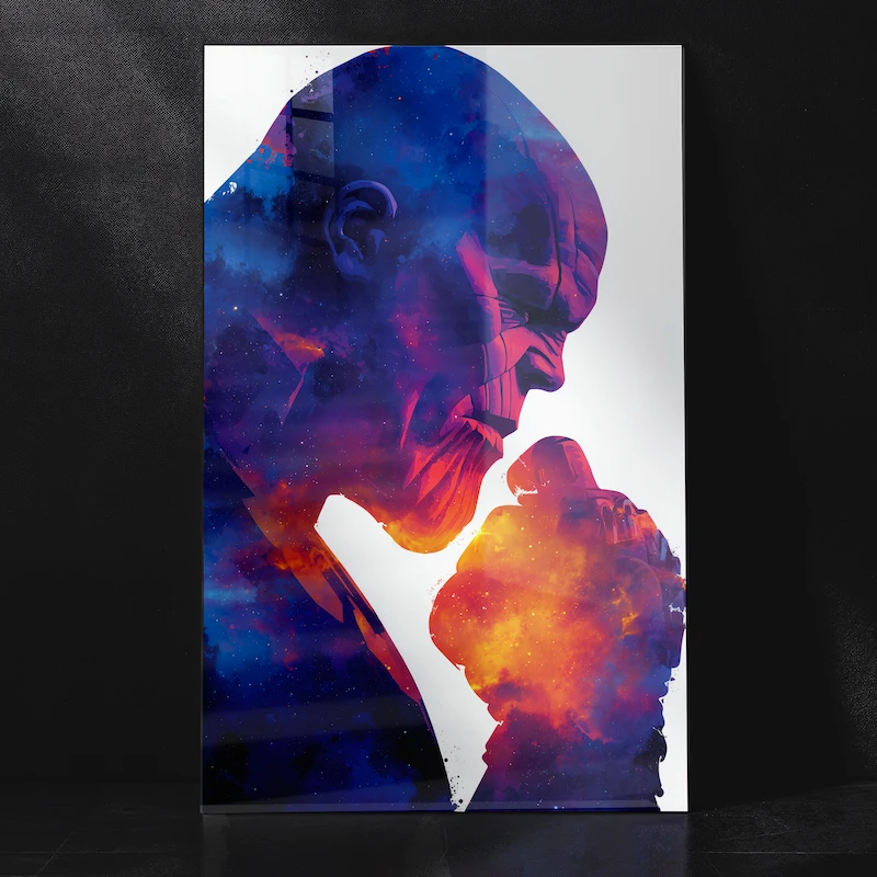 Thanos Infinity Gauntlet Marvel Supervillain Artwork Metal Poster