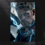Thor Lightning Eyes Epic Marvel Superhero Portrait Metal Poster