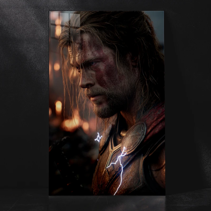 Thor Epic Close-Up Intense Marvel Warrior Art Metal Poster