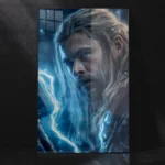 Thor Blue Lightning Portrait Epic Marvel Superhero Metal Poster