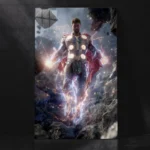 The Mighty Thor in Full Power Superhero Action Scene Metal Poster