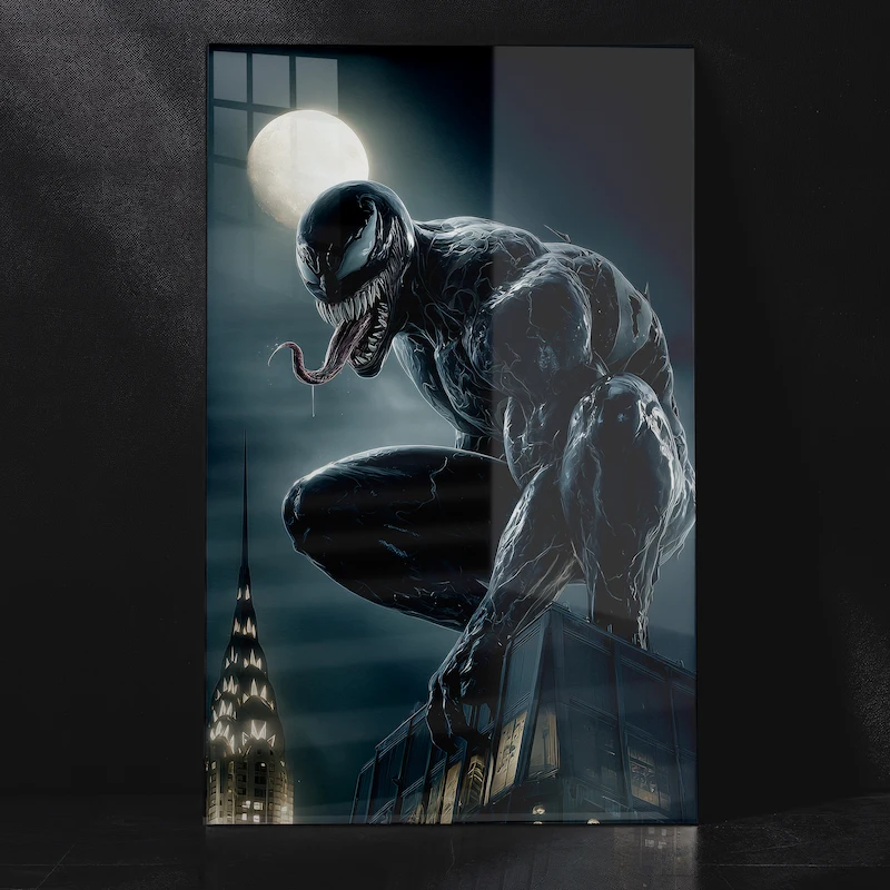 The Lethal Protector Venom Sitting Pose Epic Marvel Anti-Hero Metal Poster