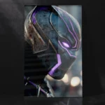 Marvel Black Panther Side Face Close Up Cinematic Artwork Metal Poster
