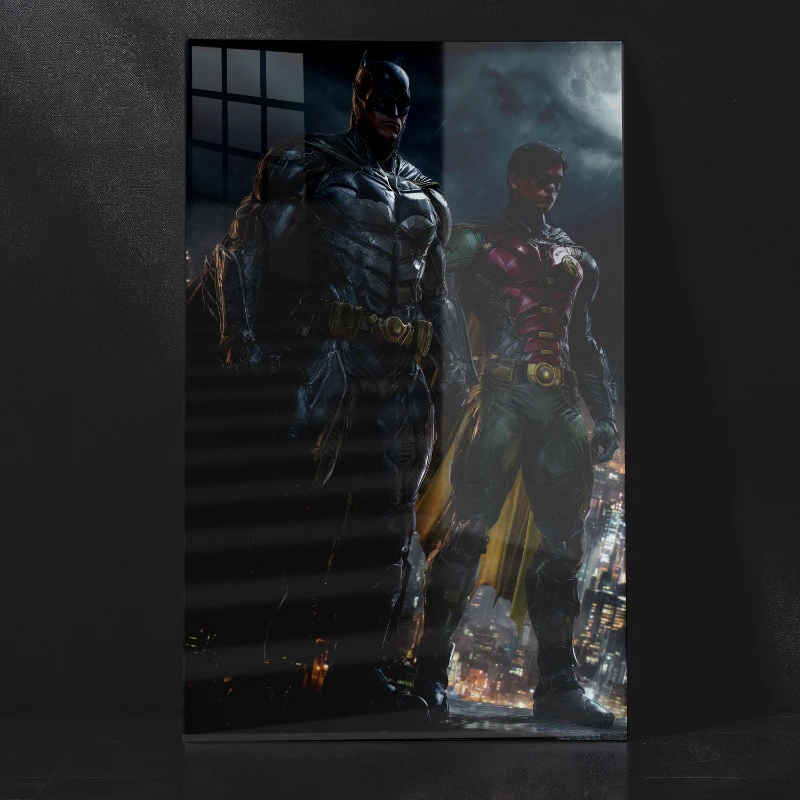 Batman & Robin Metal Poster – The Dark Knight of Gotham