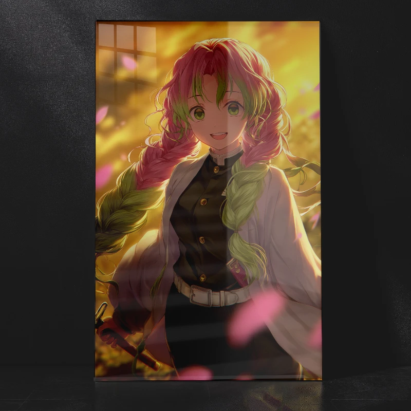 Mitsuri Kanroji Love Hashira Demon Slayer Iconic Metal Wall Art
