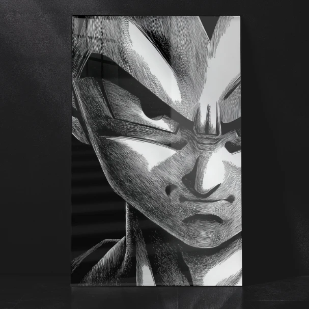 Vegeta Face Skatch DBZ Metal Wall Poster