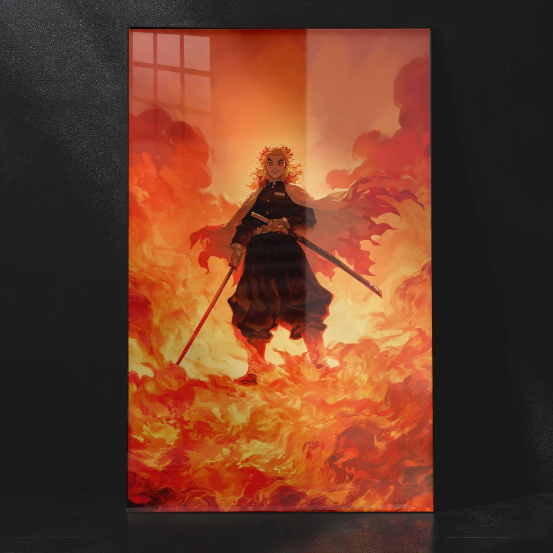 The Legendary Flame Hashira Kyōjurō Rengoku Metal Poster