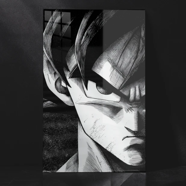 Goku Face Skatch DBZ Metal Wall Poster