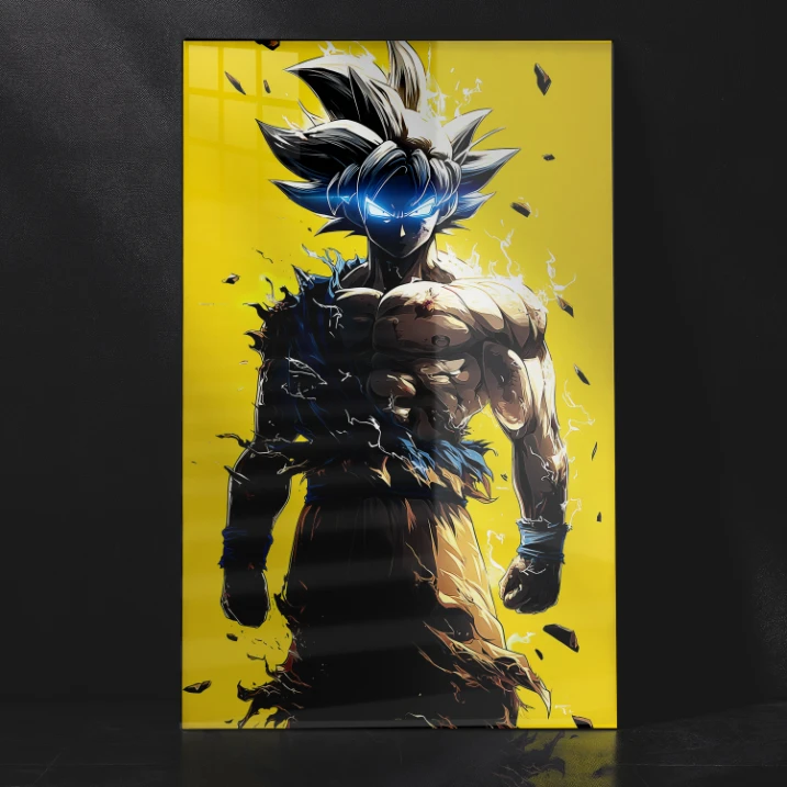 Ultra Instinct Goku Wall Art DBZ Metal Wall Poster