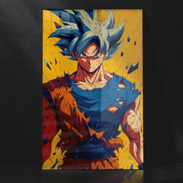 Goku Fighting Art DBZ Metal Wall Poster