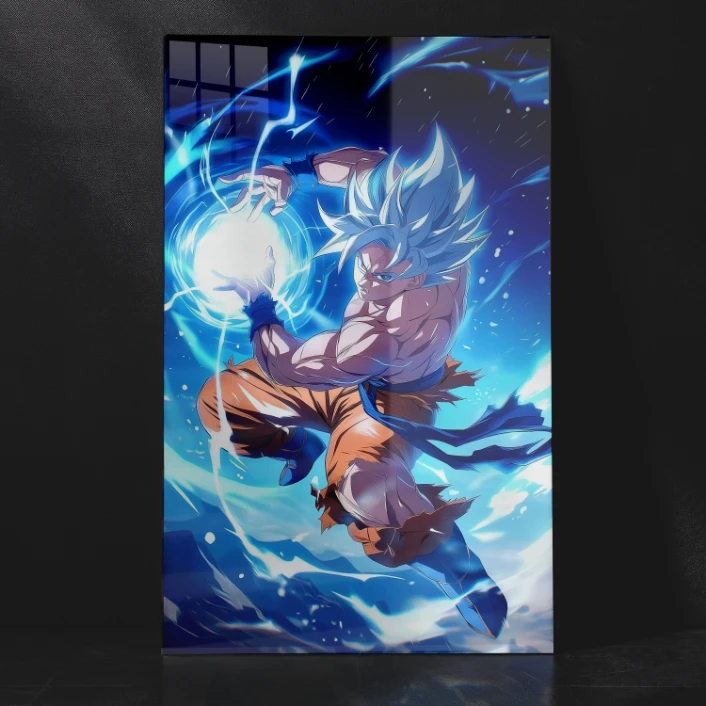 Ultra Instinct Goku DBZ Metal Wall Art Poster